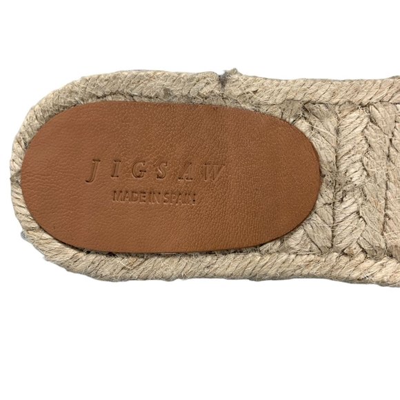 Women's Jigsaw Sila Woven Espadrille Slider Flat Sandals in Navy Size 40 / 9 - Picture 3 of 11